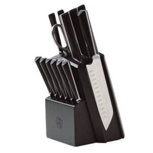 NEW Schmidt Bros Cutlery 14pc Stainless Steel Forged Knife Block Set